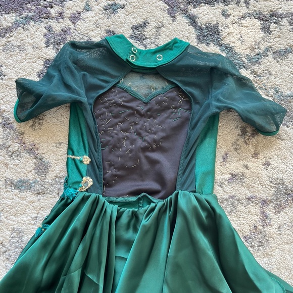 Custom Green One Piece Dance Costume - Picture 3 of 5